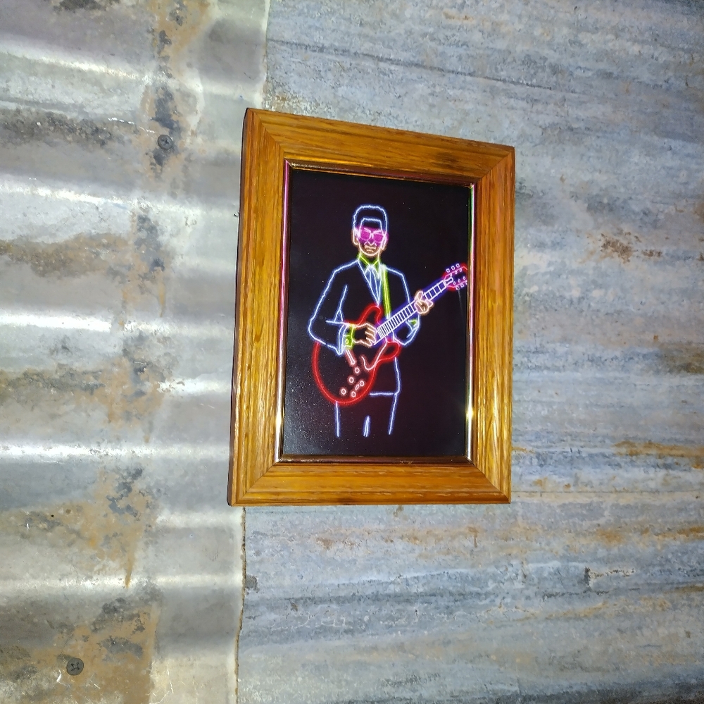 Neon Roy Orbison Classic Rock And Roll Framed Art Print By Neon Nicho